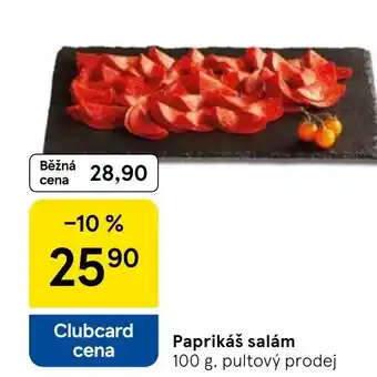 Tesco Paprikáš salám nabídka