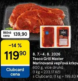 Tesco Tesco Grill Master Marinovaná vepřová krkovice nabídka