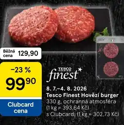 Tesco Tesco Finest Hovězí burger nabídka