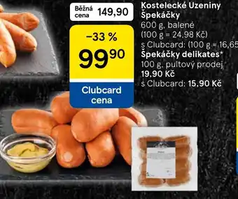 Tesco Kostelecké Uzeniny Špekáčky nabídka
