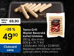 Tesco Tesco Grill Master Bavorská kuřecí klobása nabídka