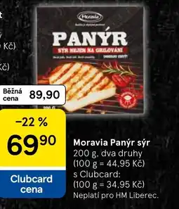 Tesco Moravia Panýr sýr nabídka