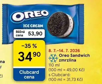 Tesco Oreo Sandwich zmrzlina nabídka