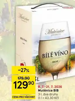 Tesco Mutěnice BIB nabídka