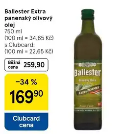 Tesco Ballester Extra panenský olivový olej nabídka