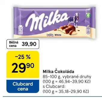 Tesco Milka Čokoláda nabídka
