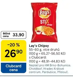 Tesco Lay's Chipsy nabídka