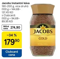 Tesco Jacobs Instantní káva nabídka