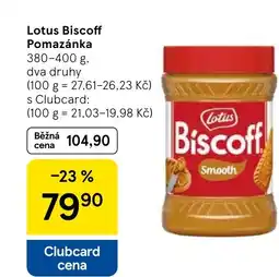 Tesco Lotus Biscoff Pomazánka nabídka