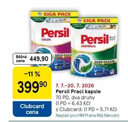Tesco Persil Prací kapsle nabídka