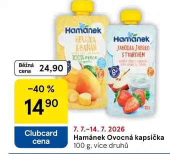 Tesco Hamánek Ovocná kapsička nabídka