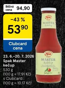 Tesco Spak Master kečup nabídka