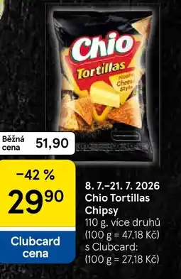 Tesco Chio Tortillas Chipsy nabídka