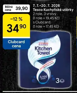 Tesco Tesco Kuchyňské utěrky nabídka