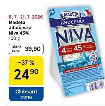 Tesco Madeta Jihočeská Niva 45% nabídka