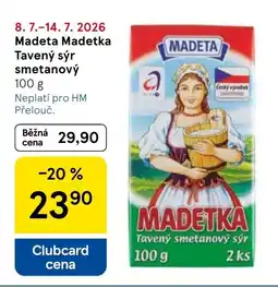 Tesco Madeta Madetka Tavený sýr smetanový nabídka