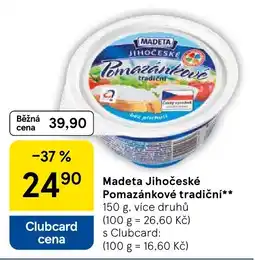 Tesco Madeta Jihočeské Pomazánkové tradiční nabídka