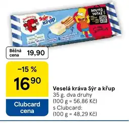 Tesco Veselá kráva Sýr a křup nabídka
