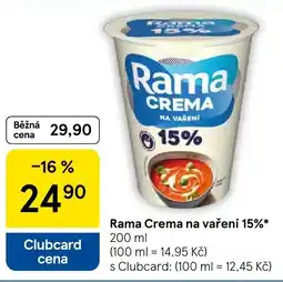 Tesco Rama Crema na vaření 15% nabídka