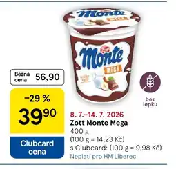 Tesco Zott Monte Mega nabídka