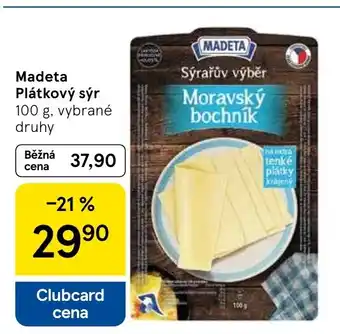 Tesco Madeta Plátkový sýr nabídka