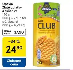 Tesco Opavia Zlaté oplatky a sušenky nabídka