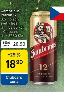Tesco Gambrinus Patron 12 nabídka