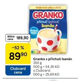 Tesco Granko s příchutí banán nabídka
