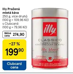 Tesco Illy Pražená mletá káva nabídka