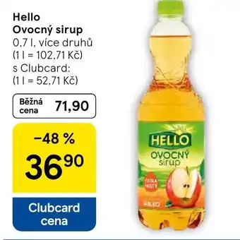 Tesco Hello Ovocný sirup nabídka