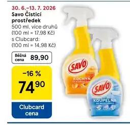 Tesco Savo Čisticí prostředek nabídka