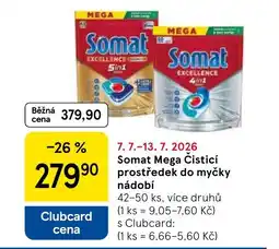 Tesco Somat Mega Čisticí prostředek do myčky nádobí nabídka