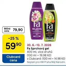 Tesco Fa Sprchový gel nabídka