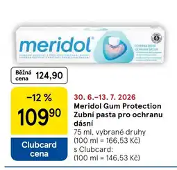 Tesco Meridol Gum Protection Zubní pasta pro ochranu dásní nabídka