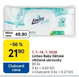 Tesco Linteo Baby Dětské vlhčené ubrousky nabídka
