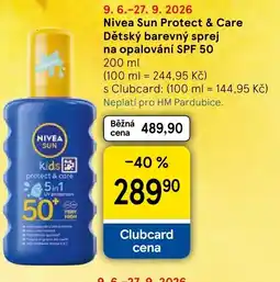 Tesco Nivea Sun Protect & Care Dětský barevný sprej na opalování SPF 50 nabídka