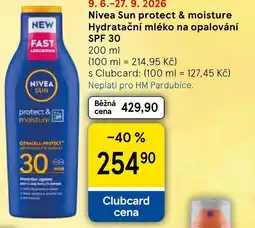 Tesco Nivea Sun protect & moisture Hydratační mléko na opalování SPF 30 nabídka