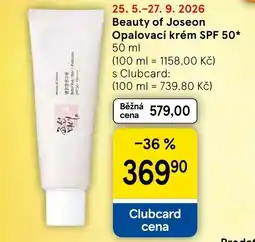 Tesco Beauty of Joseon Opalovací krém SPF 50 nabídka