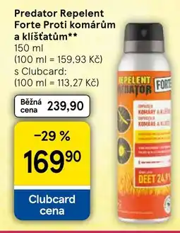 Tesco Predator Repelent Forte Proti komárům a klíšťatům nabídka