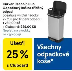 Tesco Curver Decobin Duo Odpadkový koš na tříděný odpad nabídka