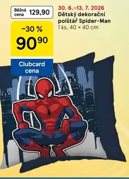Tesco Dětský dekorační polštář Spider-Man nabídka