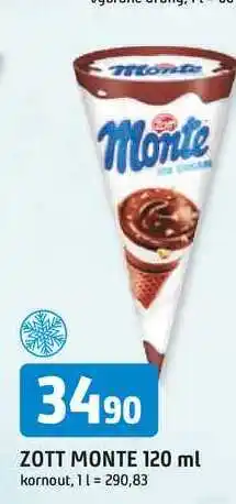Trefa ZOTT MONTE 120 ml kornout nabídka