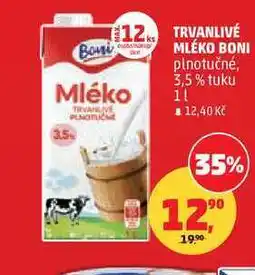 Penny Market BONI plnotučné mléko, 3,5% tuku nabídka