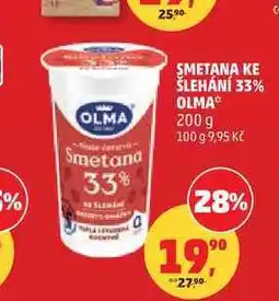 Penny Market OLMA SMETANA KE ŠLEHÁNÍ 33% nabídka
