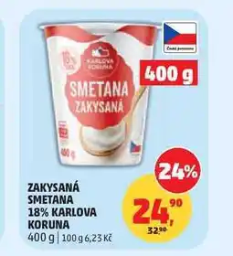 Penny Market KARLOVA KORUNA ZAKYSANÁ SMETANA 18% nabídka