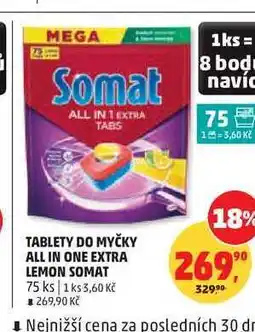 Penny Market Somat tablety do myčky 75ks, vybrané druhy nabídka