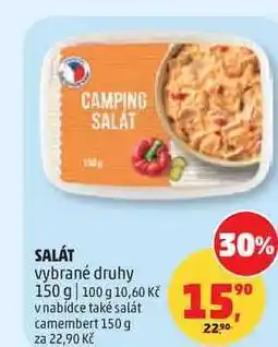 Penny Market CAMPING SALAT SALÁT vybrané druhy nabídka
