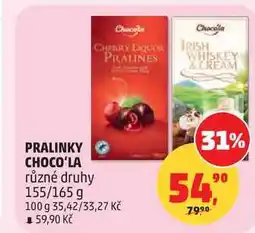 Penny Market CHOCO'LA pralinky různé druhy 155/165 g nabídka