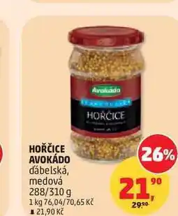 Penny Market Avokádo HOŘČICE ďábelská, medová 288/310 g nabídka