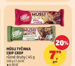 Penny Market CRIP CROP MÜSLI TYČINKA různé druhy nabídka